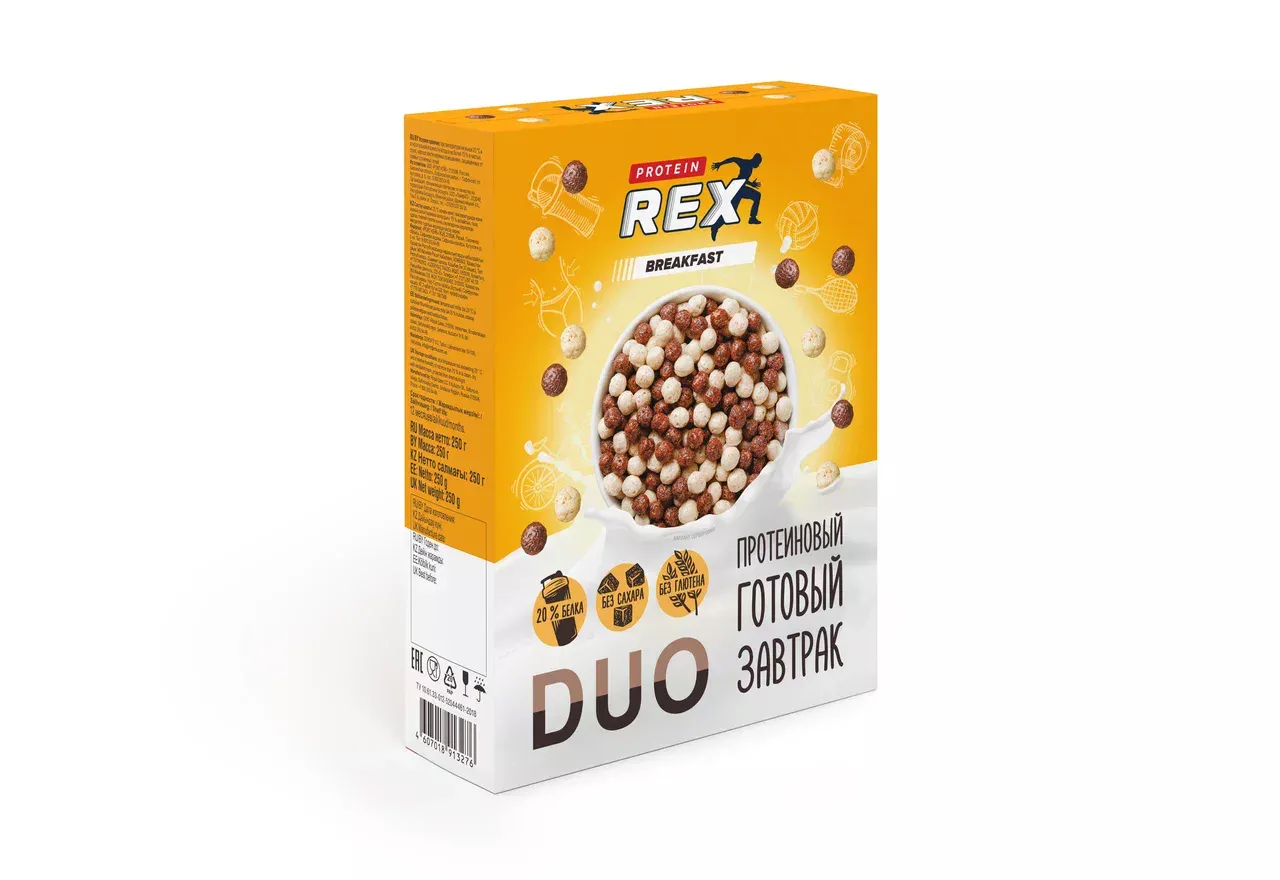 ProteinRex Сухой завтрак с высоким содержанием белка 250g