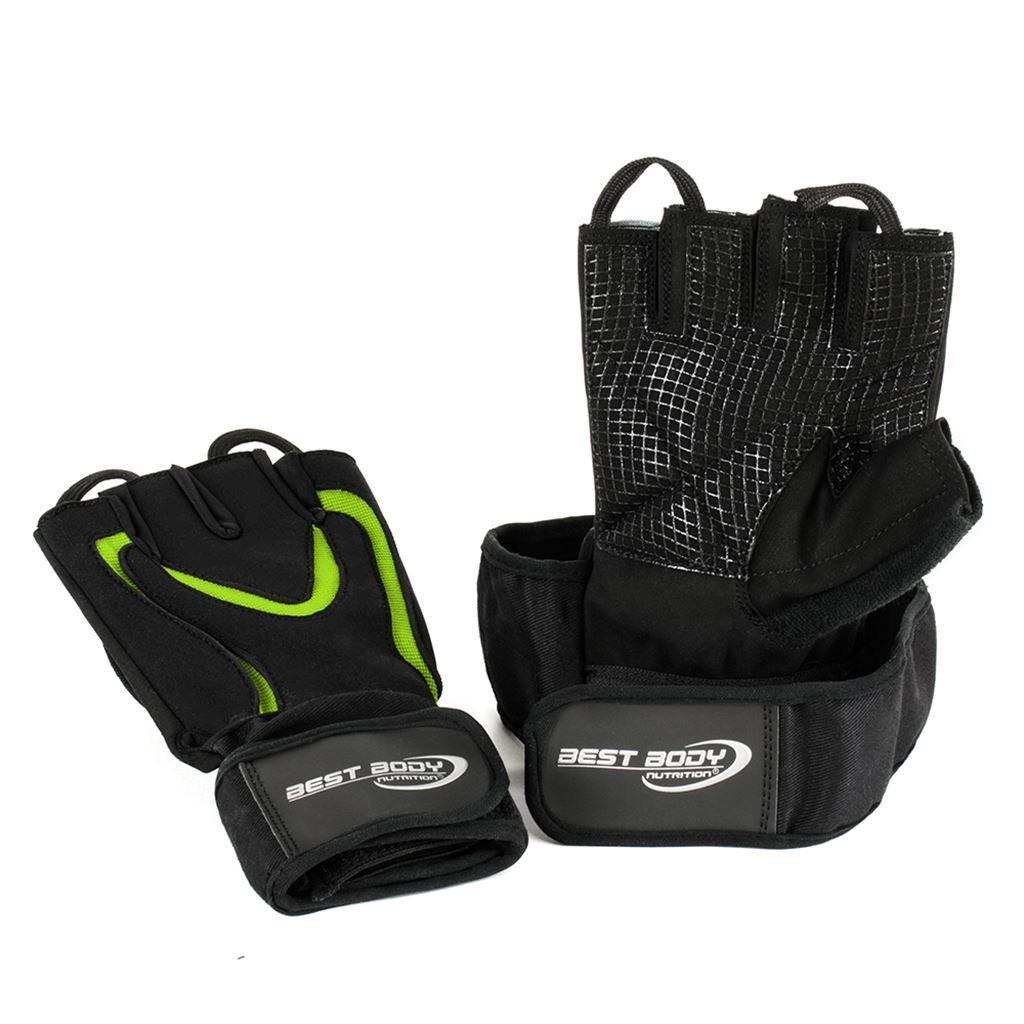 Best Body Перчатки с повышенной фиксацией и напульсником Top Grip 2.0 (Неоново-Зелёныe)